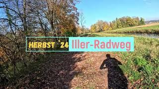 Iller-Radweg im rot-gelben Herbst 2024 (4K)