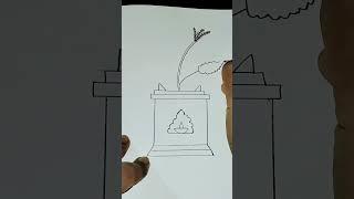 Tulsi drawing  #shorts #drawing #tulsikibagiyahariyali