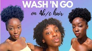 FIRST WASH N GO ON MY 4B/4C NATURAL HAIR (Short to Medium Length Hair) (Super Defined)