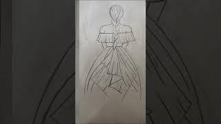 How To Draw Girl With Long Dress | Easy Drawing | Ruby Art World...