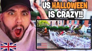 Brit Reacts to Couple's First Ever Halloween in AMERICA!