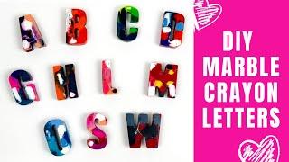 DIY Marble Crayon Letters