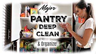 MAJOR PANTRY DEEP CLEAN AND ORGANIZE! | Small Pantry Organization Tips | Pantry Deep Clean 2018