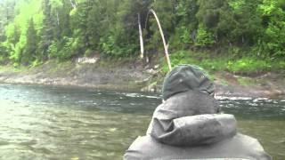 Kevin in Poker Pool, Restigouche River Lodge, June 2011