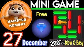 27 December  Puzzle Trick: P2E Hamster Kombat key MiniGame Solved, slow step by step! 