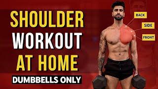 Full SHOULDER HOME WORKOUT (Dumbbells Only) | With Warmup and Cooldown