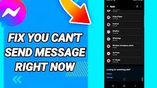 How To Fix You Can't Send Message Right Now On Messenger App