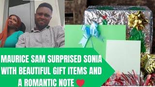 Maurice Sam surprise Sonia with beautiful gift items and a love note #mauricesamtv #soniauchetv