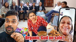 finally organic gud ka sale start kiya aur humara family news mein aayega !