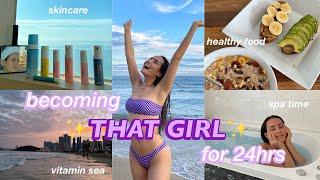 attempting to become *THAT GIRL* for 24 HOURS (Busan Beach Edition + Skincare GIVEAWAY)