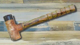 Old rusty Lixie DEAD BLOW hammer TOOL RESTORATION