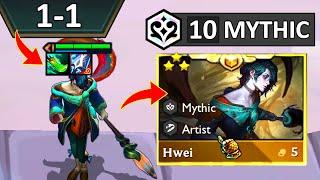 I got THIS Hwei at the start of the game... ⭐⭐⭐ into 10 Mythic