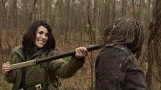 The Walking Dead World Beyond S1E10   Hope and Huck fight Walkers