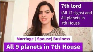 7th lord & Planets in 7th House | Marriage | Spouse | Business