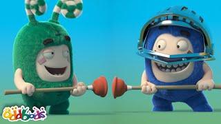 TOILET JOUSTING | Oddbods  | Action Cartoons For Kids