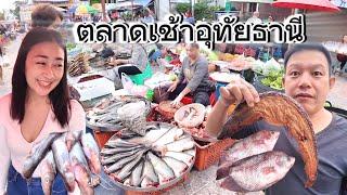 EP#5 ปลาแม่น้ำสะแกกัง เดินตลาดเช้าอุทัยธานี ปลาแม่น้ำเยอะดี ของขายราคาไม่แพง