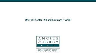 What is Chapter 558 and how does it work?