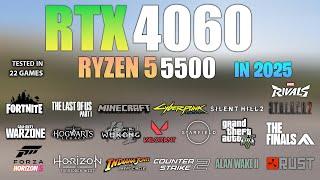RTX 4060 + Ryzen 5 5500 : Test in 20 Games - RTX 4060 Gaming