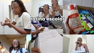 Rotina escolar~arrume-se comigo,escola,ganhei material do estado,última prova da semana,açaí..