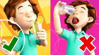 The RIGHT way to drink a smoothie! | The Fixies | Animation for Kids