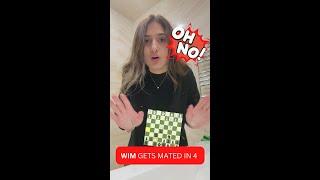 WIM Gets Mated In 4!#shorts #tranding #chessmood #chess