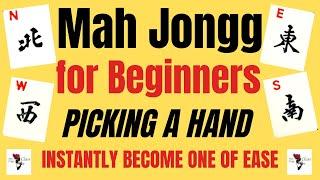 MAH JONGG Beginners Picking a Hand⭐ INSTANTLY with EASE  Setting up your Tiles NMJL Lessons #mahjong