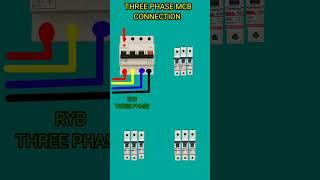 three phase MCB connection diagram #electronic #electrical #12vto220v #threephase@s.n.technical