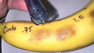 Dr. Pen M8S Dermapen banana test: depths, speeds, patterns