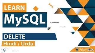 MySQL DELETE Tutorial in Hindi / Urdu