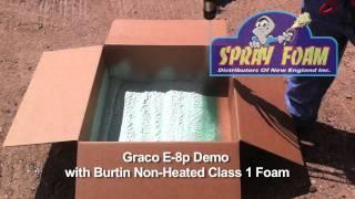 Graco E-8p Spray Foam Machine Demo with Non-Heated Foam Insulation