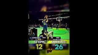 Steph vs Sabrina 3pt shootout. #nba #steph #basketball #stephencurry #nbaedits #nbaallstar