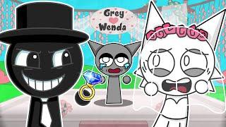 Incredibox Sprunki - WENDA & BLACK GET MARRIED?! Incredibox Sprunki Cartoon Animation