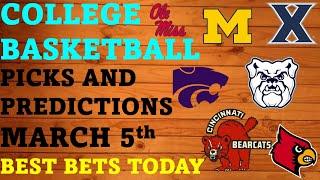 College Basketball Picks and Predictions March 5th Best Bets Today