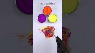 How to make Red color with Powders..Satisfying Color mixing  #colormixing #satisfying #asmr