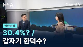 [여랑야랑]윤 대통령 지지율 30.4%? / 갑자기 한덕수? / 채널A / 뉴스A