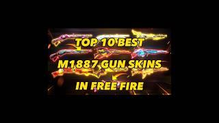 Top 10 Best M1887 Gun Skins In Free Fire  | #freefire #shorts