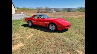 1980 Red Corvette Oyster Interior T Top For Sale