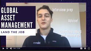 Global Asset Management Analyst - Land the Job