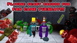 Playing scary baboon for fan game Tuesday!!!