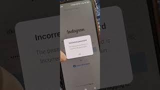 The password you entered is incorrect please try again | Instagram incorrect password problem fix