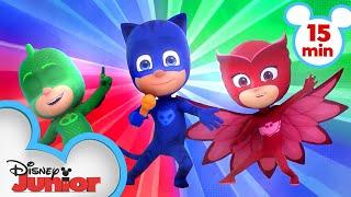 PJ Masks ALL Music Videos Compilation | 15 Minute Compilation | PJ Masks | @disneyjr