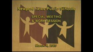 School Board Meeting: Operational Budget March 4, 2025