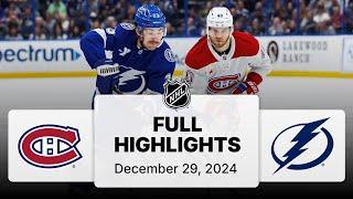 NHL Highlights | Canadiens vs. Lightning - December 29, 2024