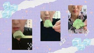 Asmr | Coated Matcha Ice Eating Sounds [Solo: 234] Compilation #4