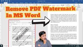 Remove watermark from PDF  in MS Word | Edit PDF File | Free PDF Watermark Remover PC | ZeeInfotech