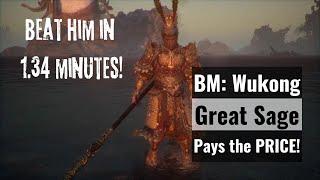 Black Myth Wukong - How to DESTROY the Great Sage Broken Shell (in 1.34 minutes!!!)