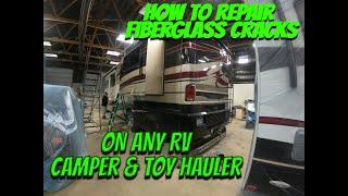 How to repair any fiberglass cracks on RV Campers & Toyhaulers!