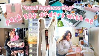 SMALL BUSINESS VLOG: PACK 80+ ORDERS WITH ME *Black Friday Madness!*