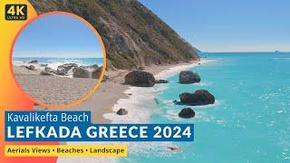 Lefkada Greece Best Beaches - Kavalikefta Beach | Greece Drone Tour