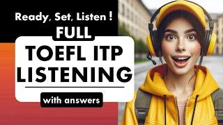 Full TOEFL ITP Listening Practice Test with Answers | TOEFL Exam Prep | English MCQ | English Test